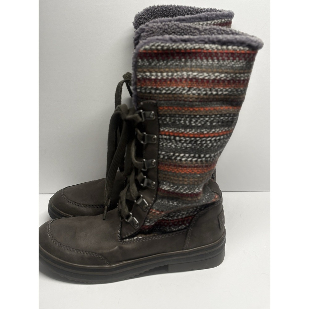 Rocket‎ Dog Suri Horizon Knit Tall Trail Boots Cozy Soft Women's 6.5 Striped